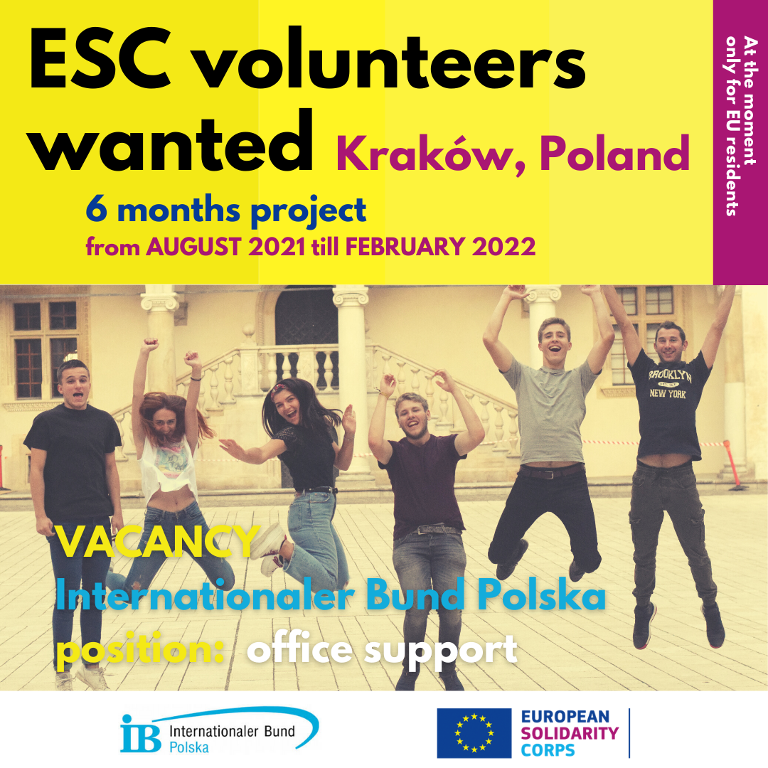 European Solidarity Corps - volunteers wanted - 6 month project in Krakow, Poland, position office support (photo taken by Anna Durczak)
