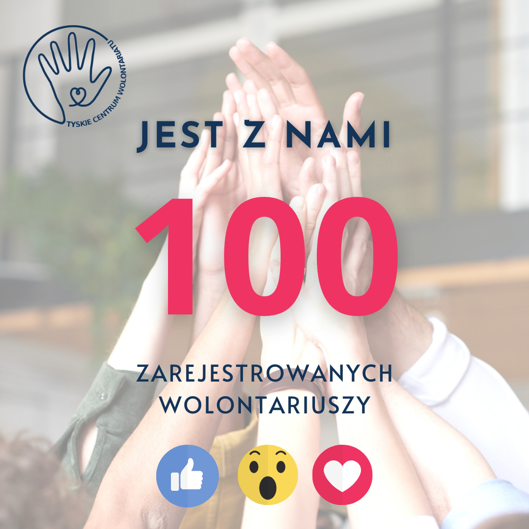 Jest z nami 100 zarejestrowanych wolontariuszy - Tyskie Centrum Wolontariatu prowadzone przez IB Polska