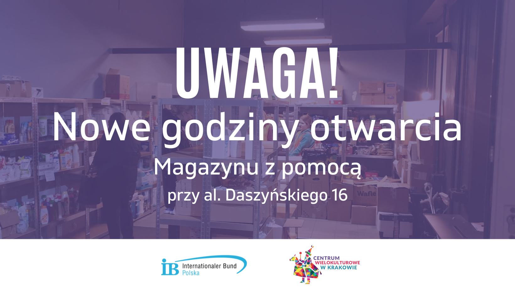 Zmiana godzin i zasad funkcjonowania magazynu na Daszyńskiego 16!