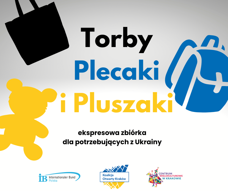 Torby, plecaki i pluszaki – ekspresowa zbiórka dla potrzebujących