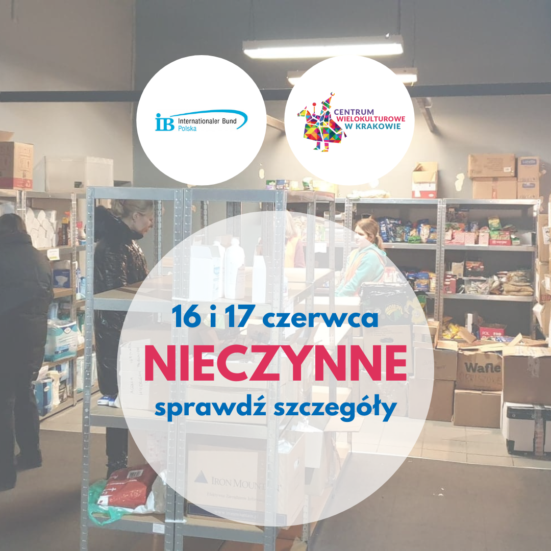 Zmiany w działaniach naszych punktów pomocowych w długi weekend czerwcowy!