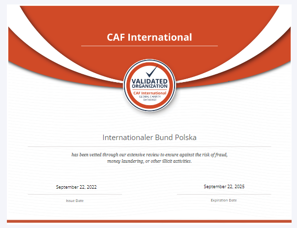 Certyfikat dla naszej fundacji!