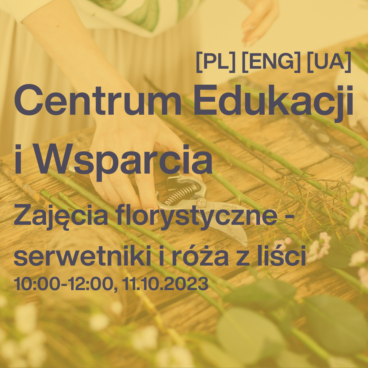 Zapraszamy na zajęcia florystyczne dla seniorów! – Centrum Edukacji i Wsparcia