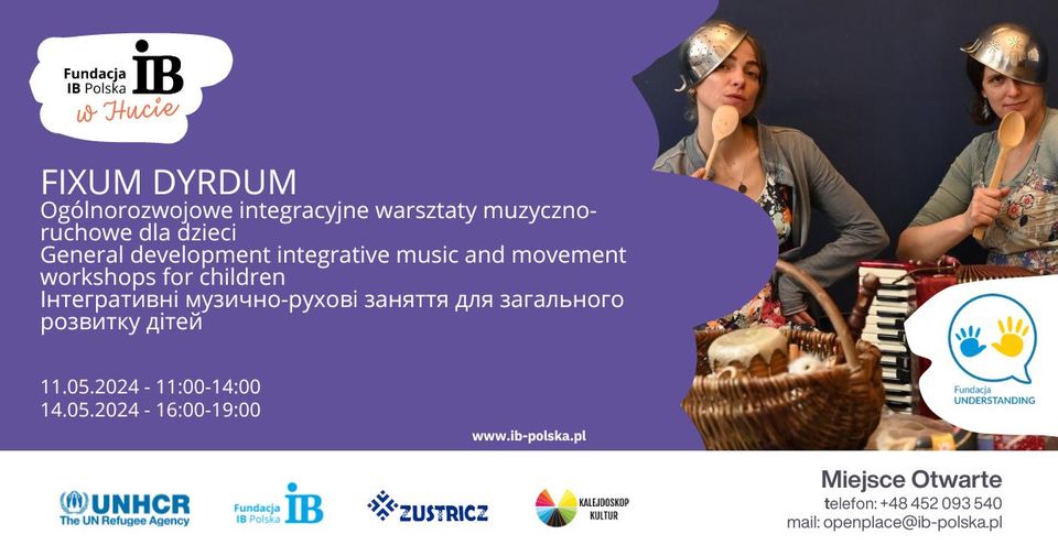 Warsztaty muzyczno-ruchowe z FiKSUM DYRDUM!