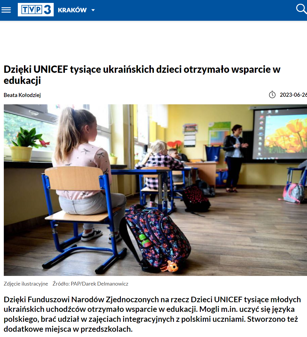 Portal TVP3 Kraków o podsumowaniu projektu “Kraków Wspólnie”