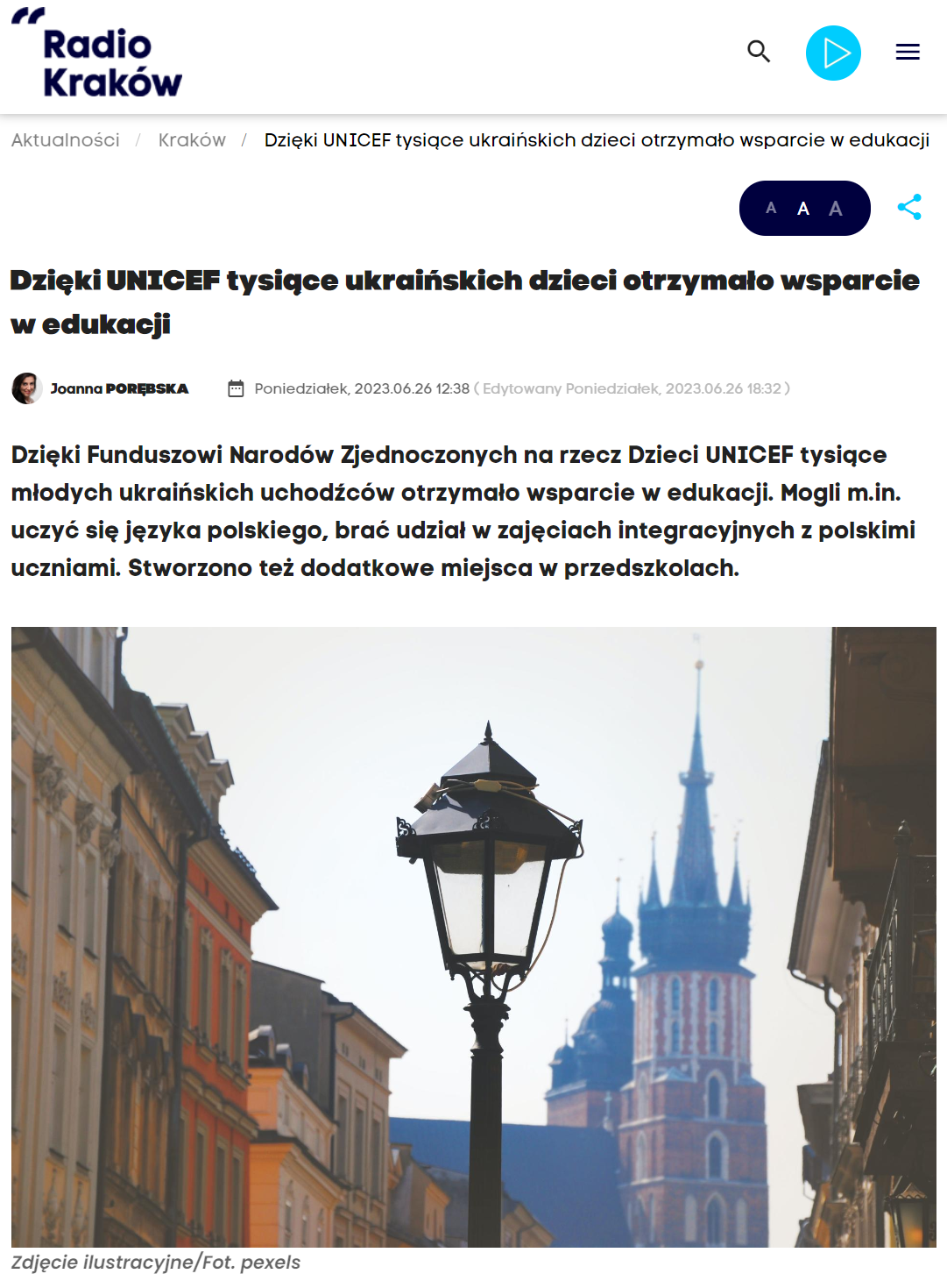 Podsumowanie „Kraków Wspólnie” na portalu RadioKraków.pl