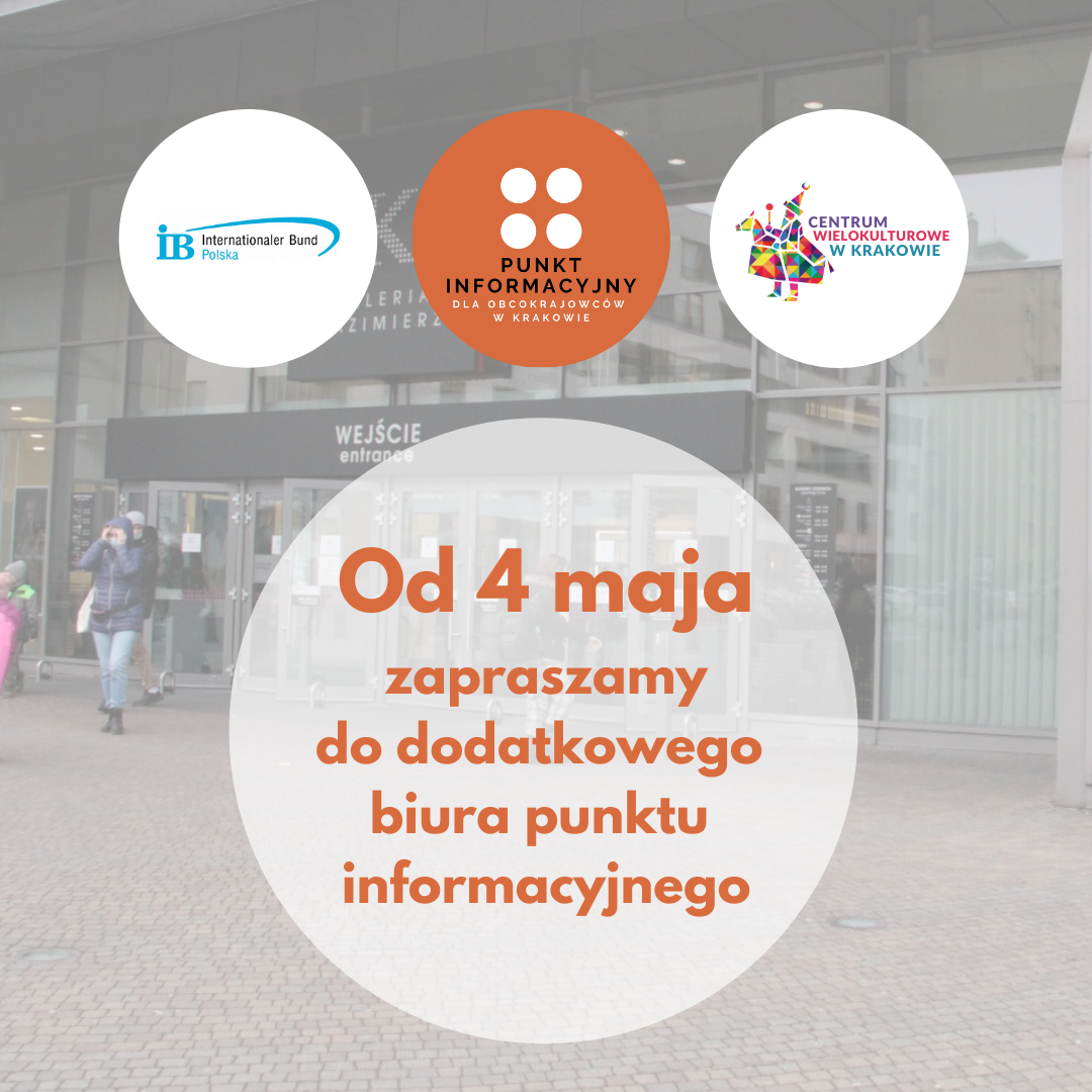 Dodatkowe biuro Punktu Informacyjnego dla Obcokrajowców w Krakowie!