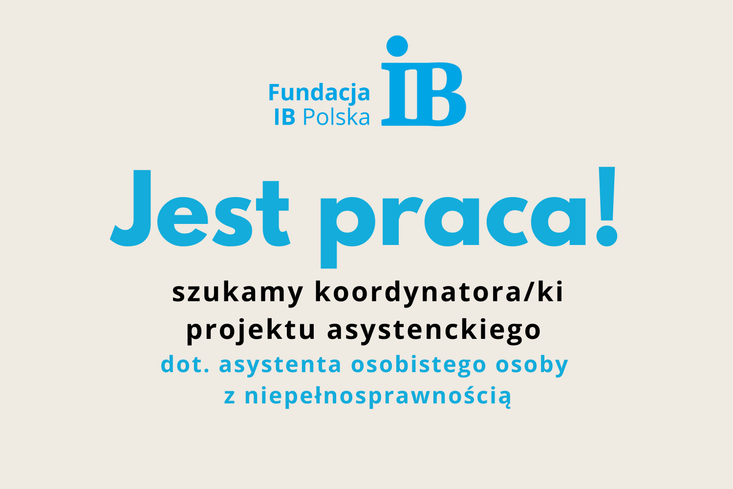 Pilnie szukamy koordynatora/ki projektu asystenckiego dla osób z niepełnosprawnością!