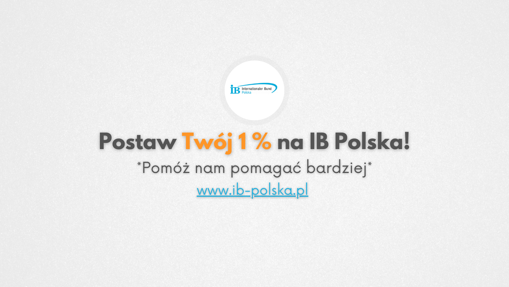 Postaw Twój 1% na IB Polska!