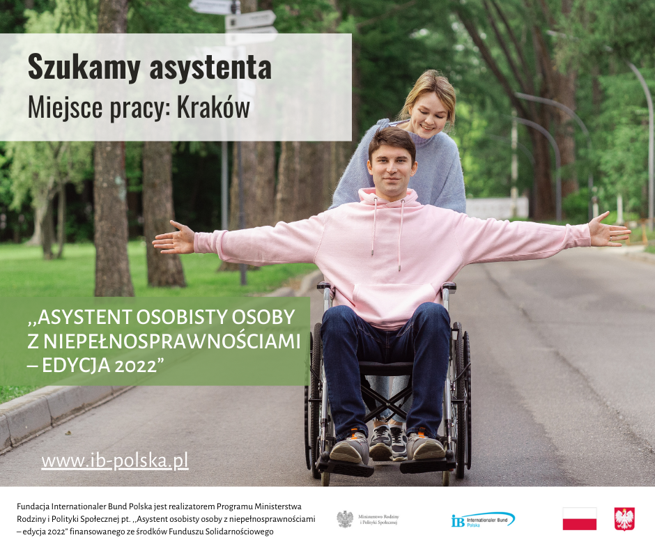Kraków! Szukamy asystenta osób z niepełnosprawnością