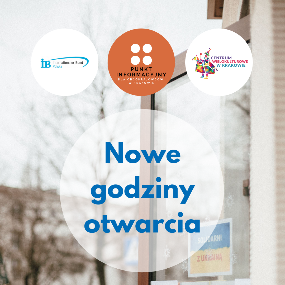 WAŻNE! Nowe godziny otwarcia w naszych punktach pomocowych!