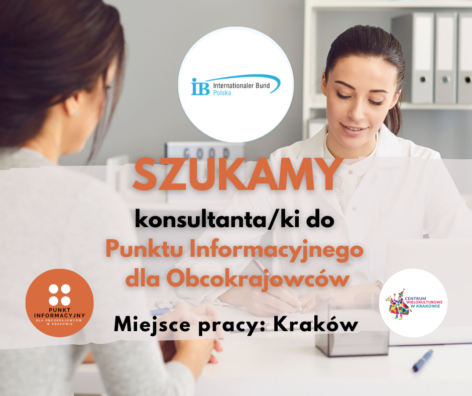 Poszukujemy konsultanta/ki do Punktu Informacyjnego dla Obcokrajowców