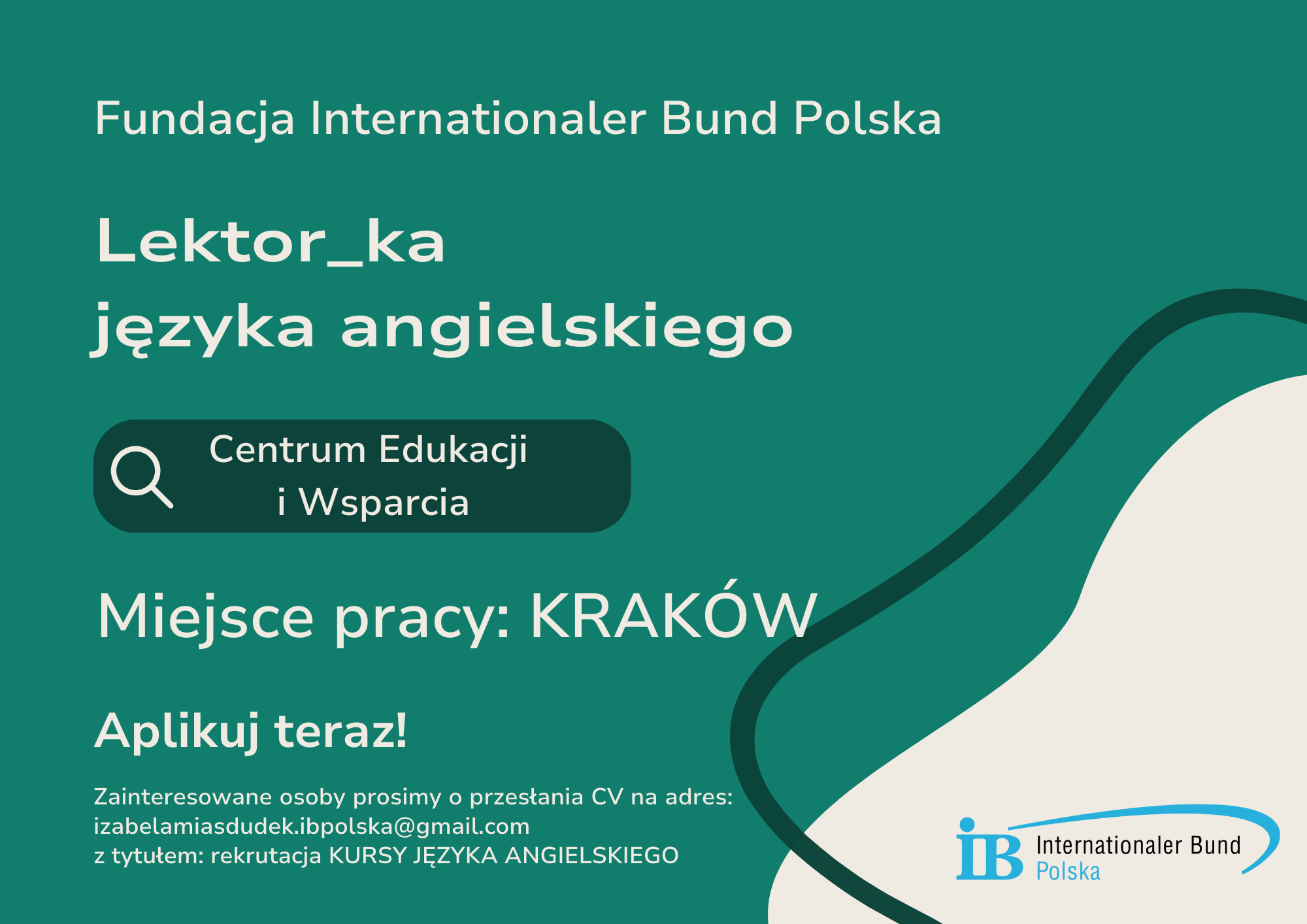 Lektor_ka języka angielskiego poszukiwan_y_a