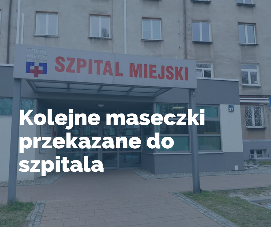 Trzecia partia maseczek przekazana do Szpitala Miejskiego w Tychach