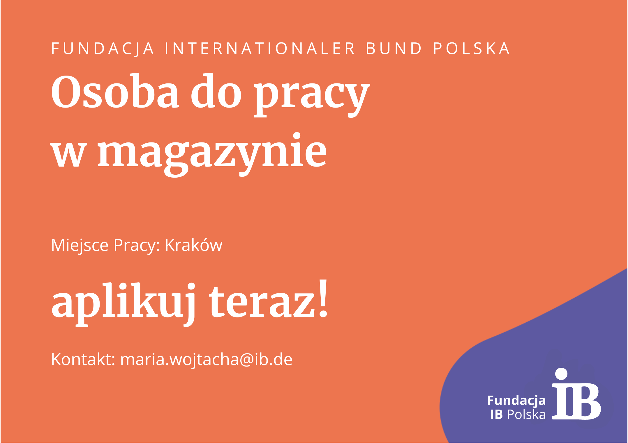 Szukamy osoby do pracy w magazynie