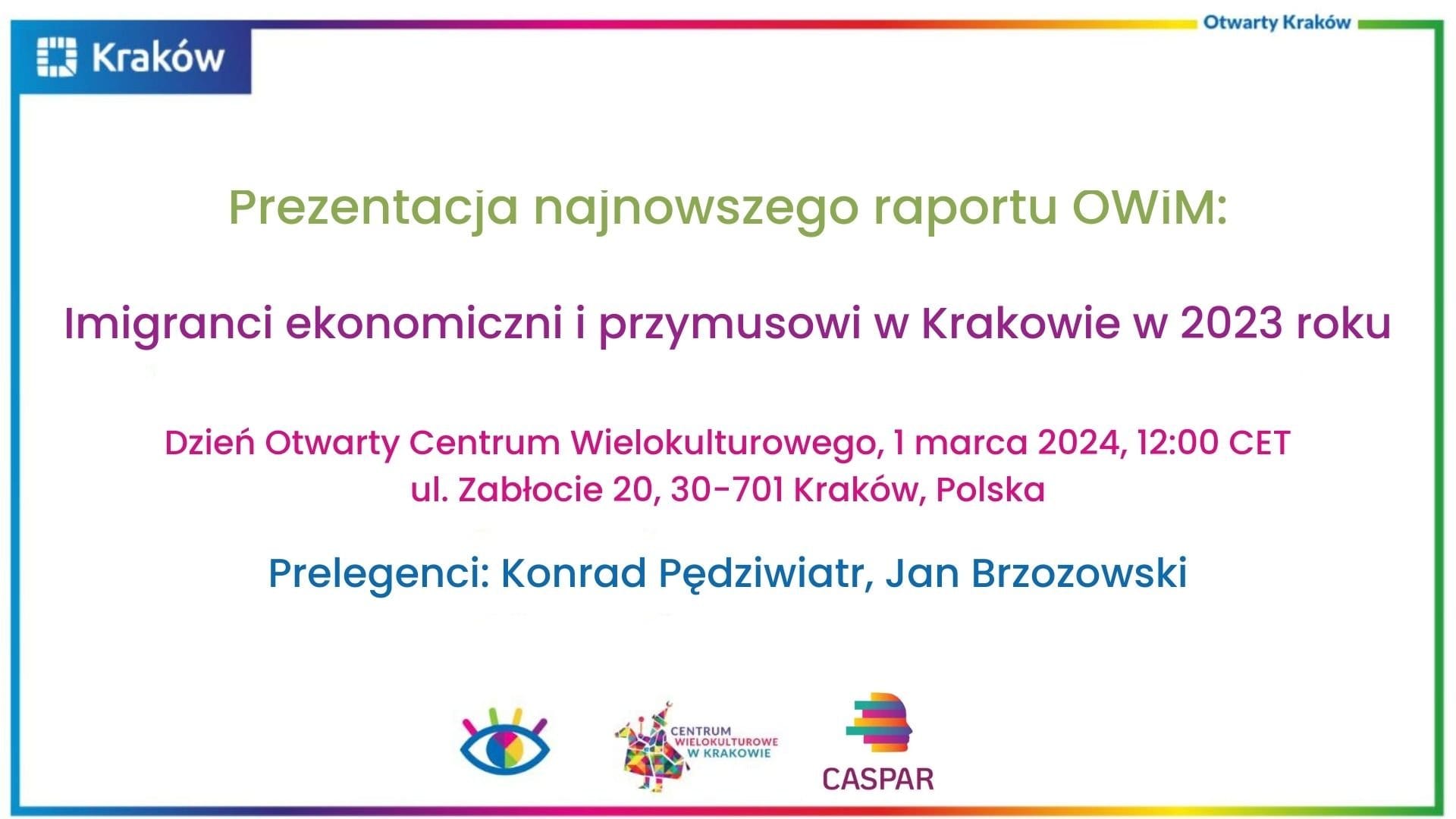 Nowy Raport Demograficzny OWiM: „Imigranci ekonomiczni i przymusowi w Krakowie w 2023 roku”