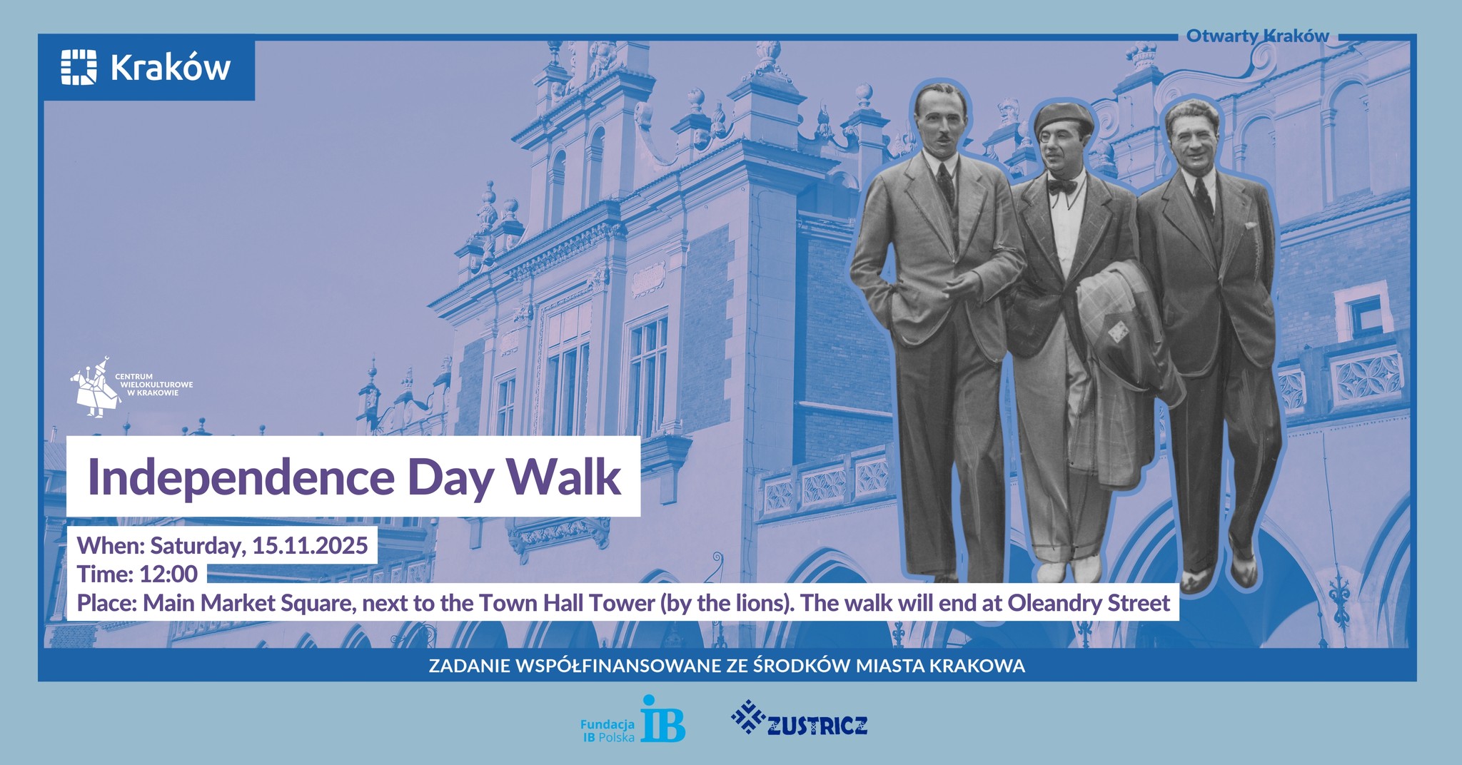 Zaproszenie na spacer z okazji Święta Niepodległości Polski