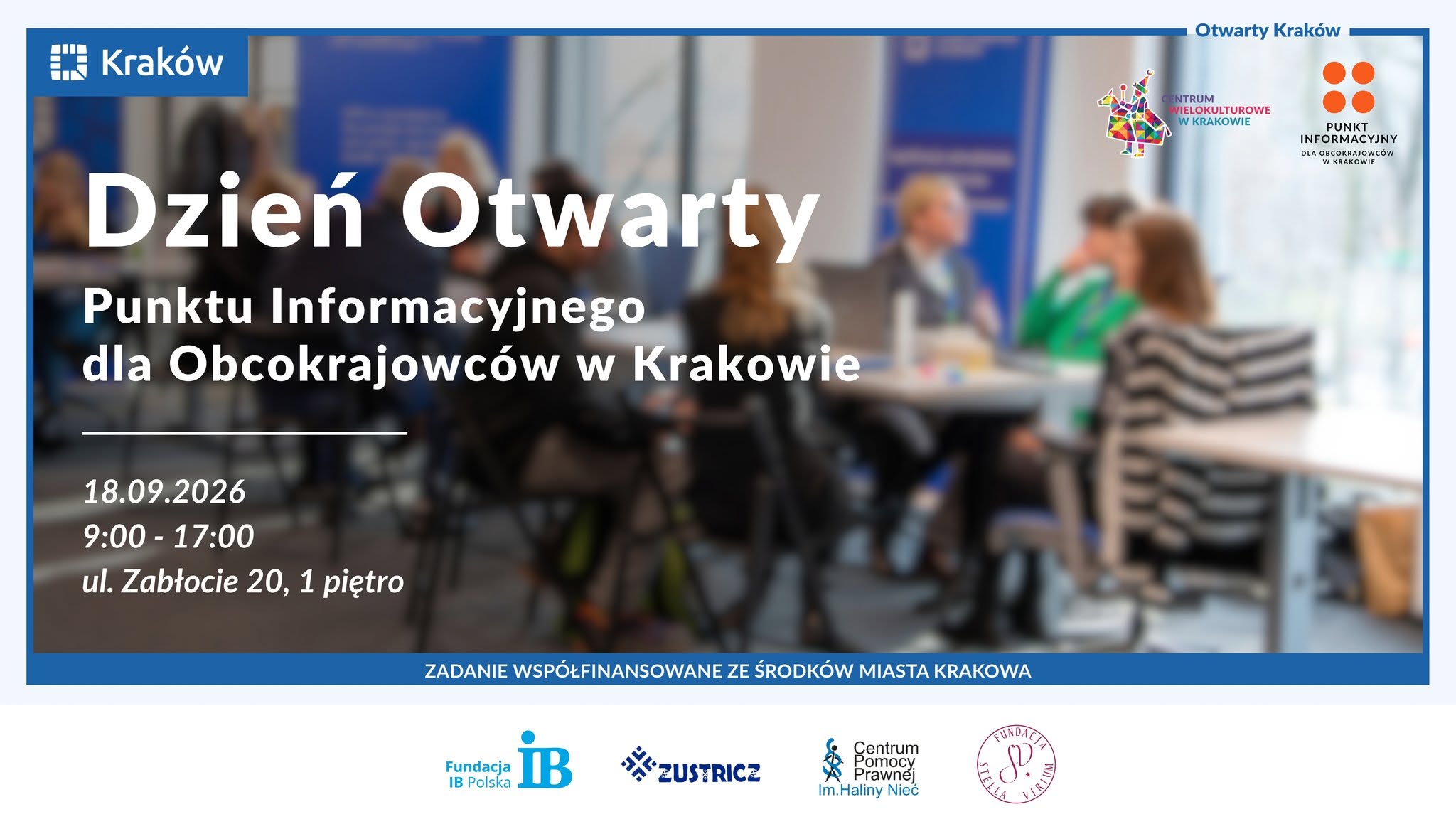 Dzień Otwarty Punktu Informacyjnego dla Obcokrajowców w Krakowie (18.09.2026)