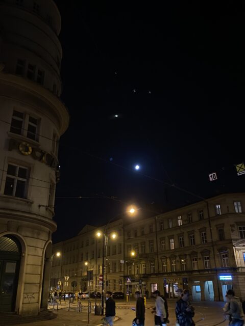 architecture of night Krakow